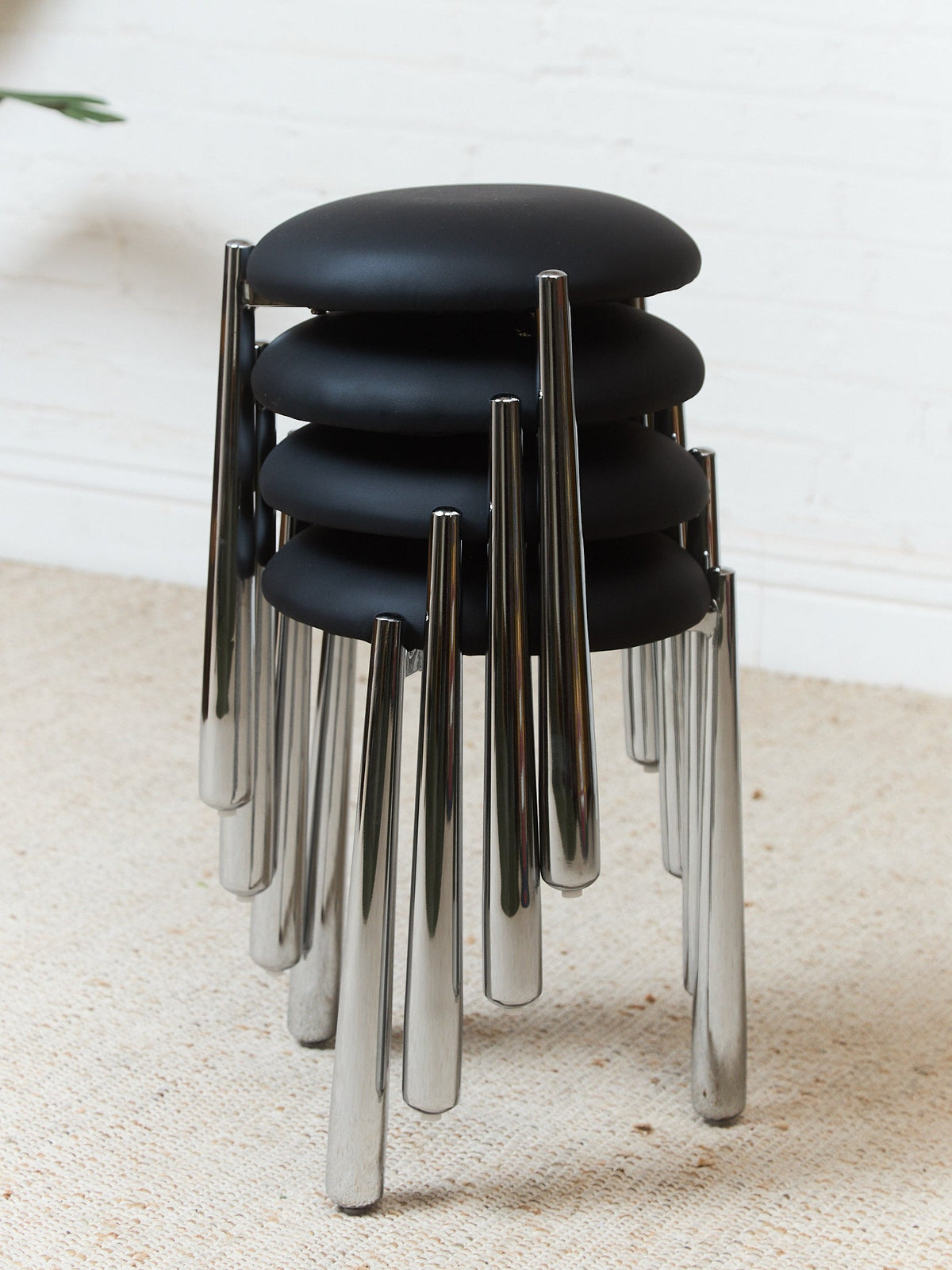 Thick Chrome Leg Stool