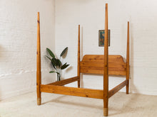 Pine Rustic Vintage Bed and Post