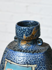 Ken Jensen Raku Pottery Vessel