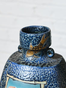 Ken Jensen Raku Pottery Vessel