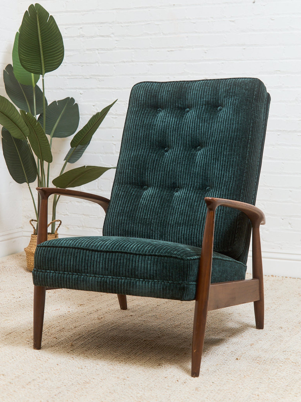 Mid Century Modern Upholstered Milo Baughman Armchair
