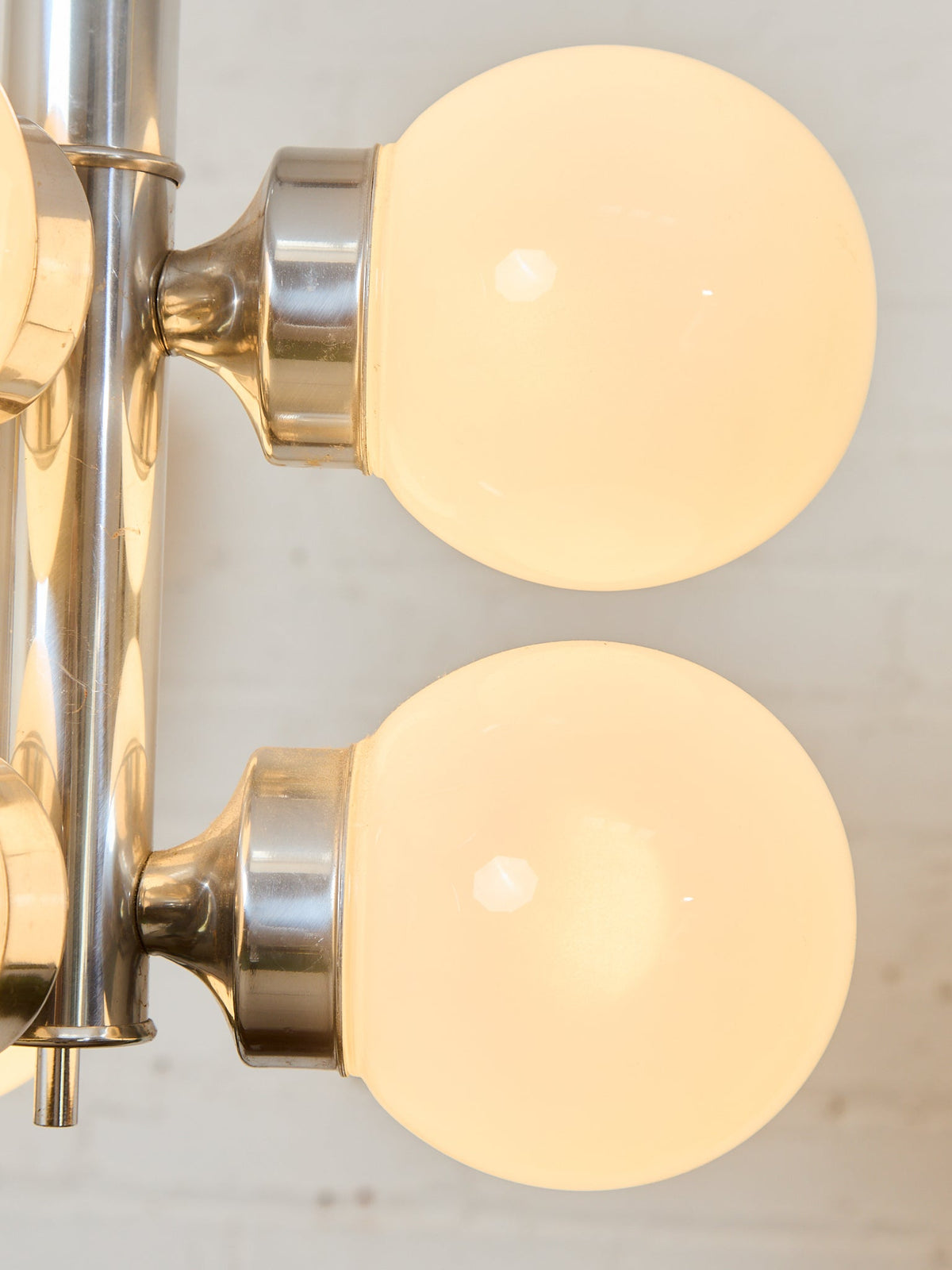 Italian Vintage Chrome Pendant Chandelier