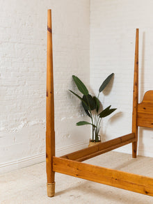Pine Rustic Vintage Bed and Post