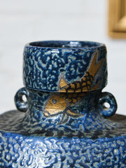 Ken Jensen Raku Pottery Vessel