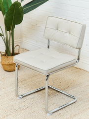Leather Chrome Dining Chair