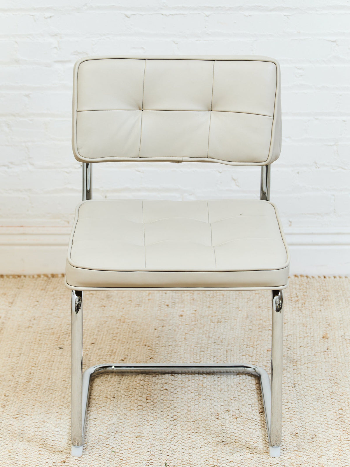 Leather Chrome Dining Chair