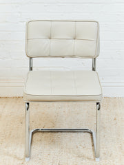 Leather Chrome Dining Chair