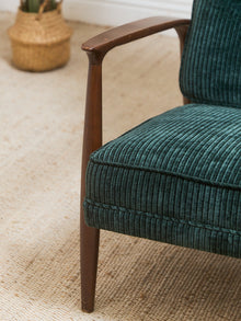 Mid Century Modern Upholstered Milo Baughman Armchair