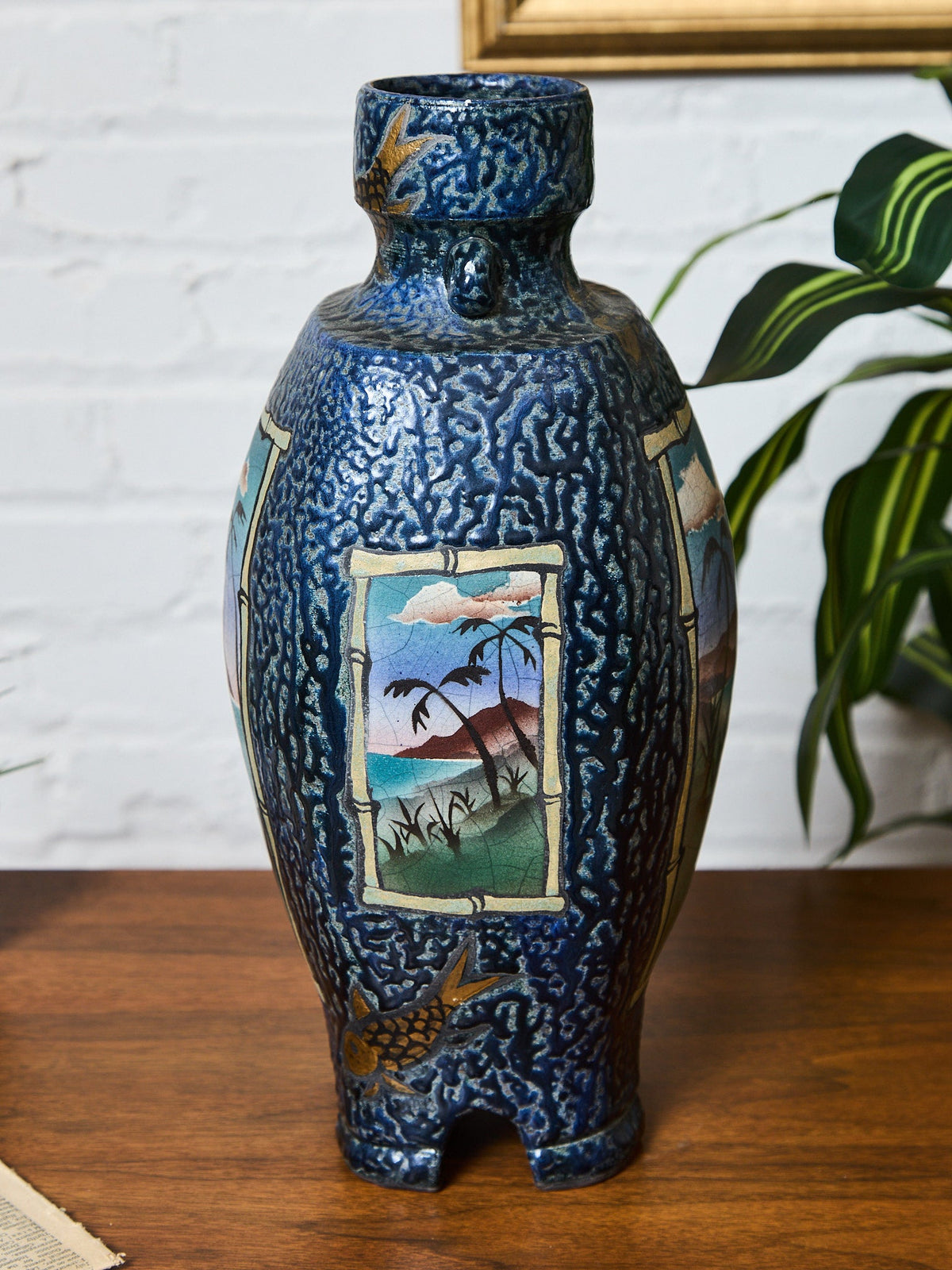 Ken Jensen Raku Pottery Vessel