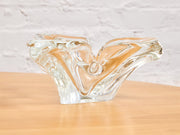 Large Murano Crystal Ashtray/ Catchall