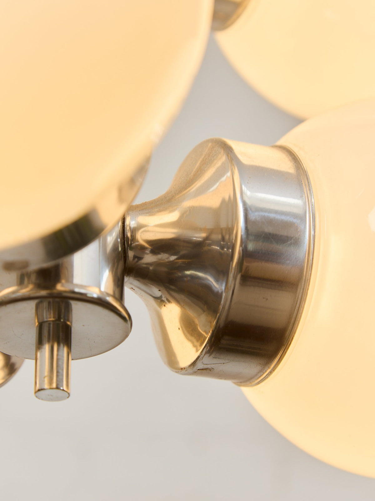 Italian Vintage Chrome Pendant Chandelier