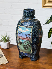 Ken Jensen Raku Pottery Vessel