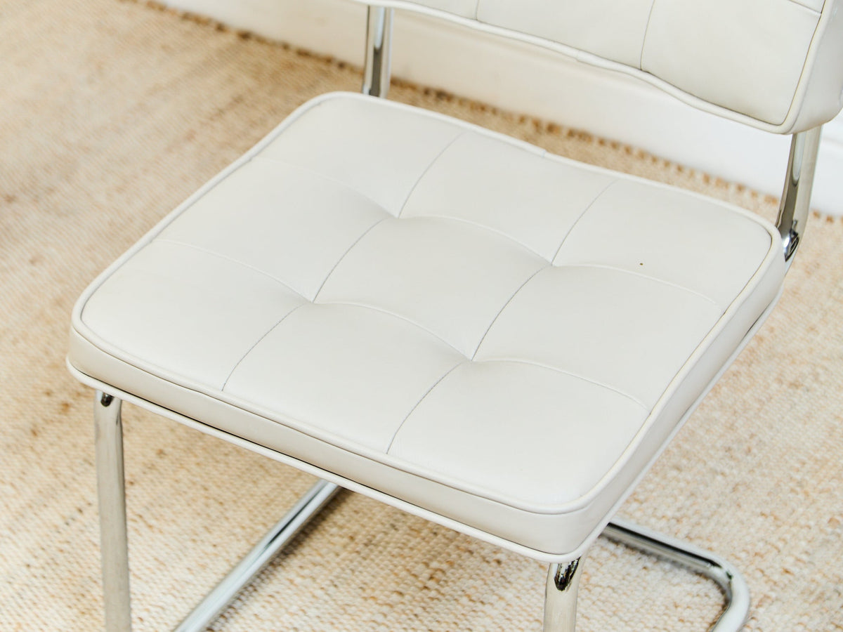 Leather Chrome Dining Chair