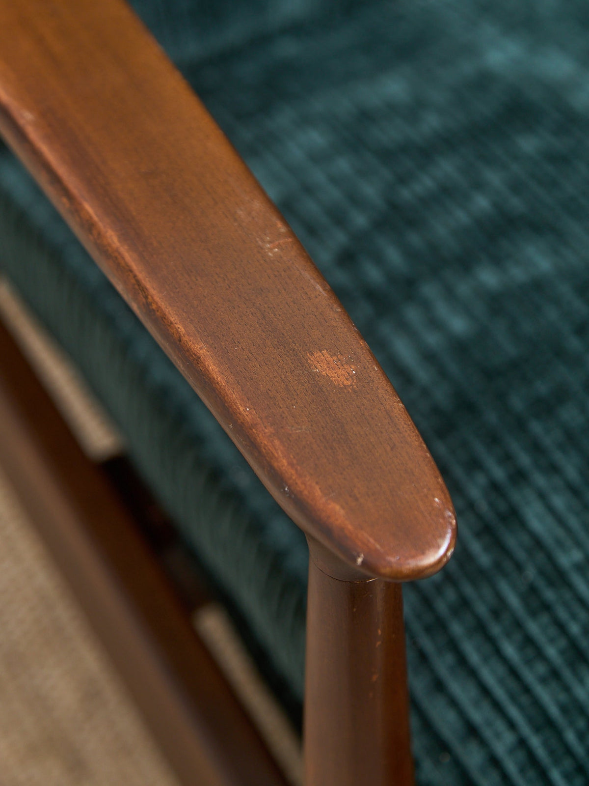 Mid Century Modern Upholstered Milo Baughman Armchair