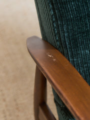 Mid Century Modern Upholstered Milo Baughman Armchair