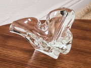 Large Murano Crystal Ashtray/ Catchall