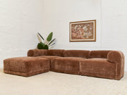 Emma Sofa with Ottoman in Amici Tobacco