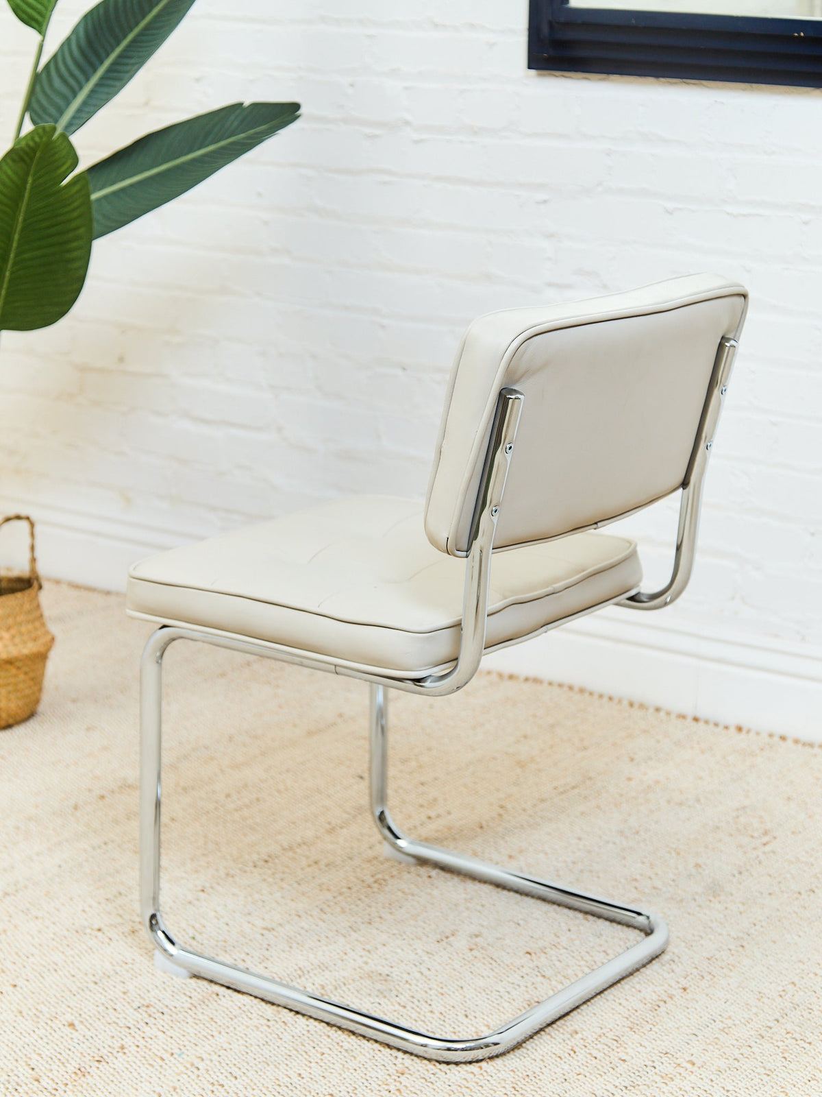 Leather Chrome Dining Chair