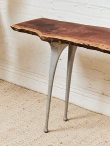 French Vintage Live Edge Modernist Entry table