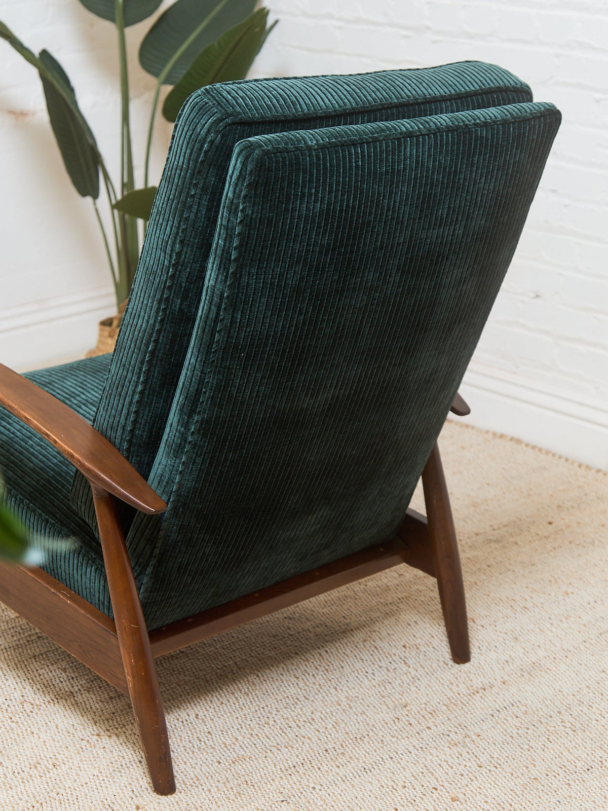 Mid Century Modern Upholstered Milo Baughman Armchair