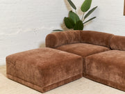 Emma Sofa with Ottoman in Amici Tobacco
