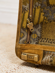 Large French Vintage Patchwork Luggage