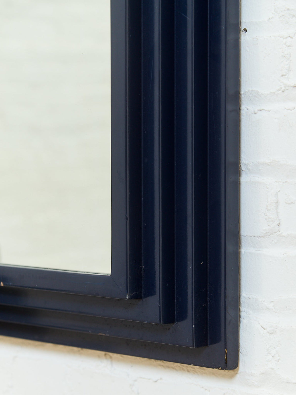 Blue Post Modern Mirror