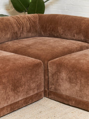 Emma Sofa with Ottoman in Amici Tobacco