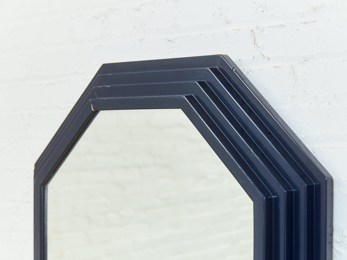 Blue Post Modern Mirror