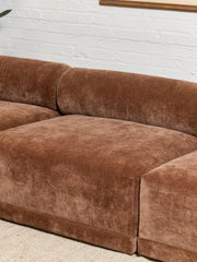 Emma Sofa with Ottoman in Amici Tobacco