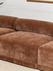 Emma Sofa with Ottoman in Amici Tobacco