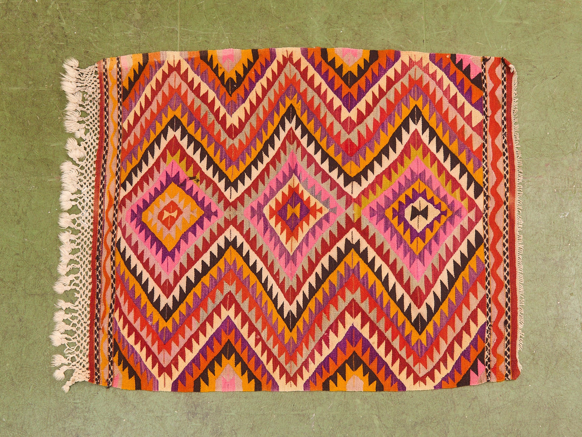 Anatolia Antalya Classic Kilim Rug with Bright Colors Large Rug
