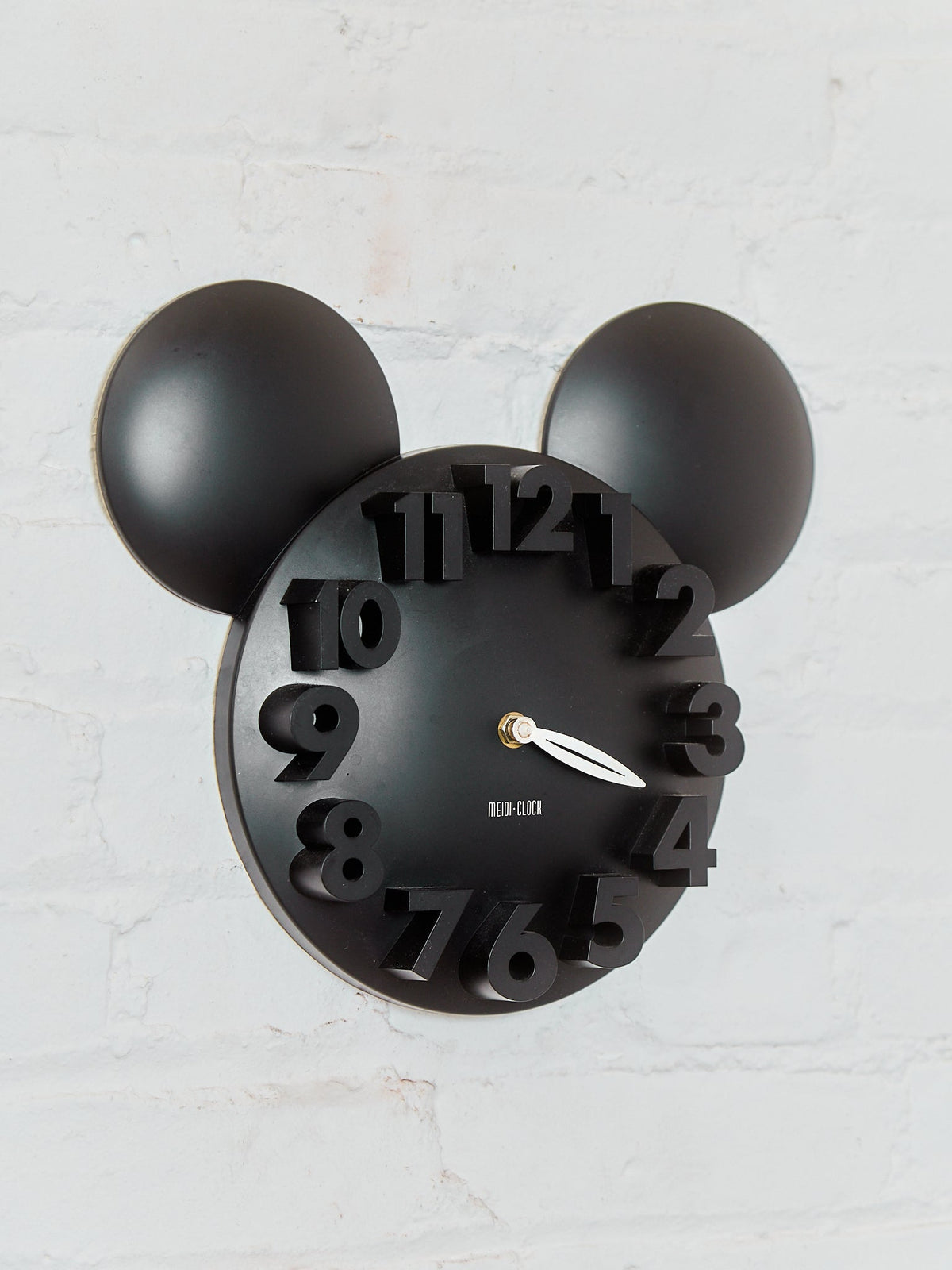 Mickey in All Black Mod Clock