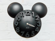 Mickey in All Black Mod Clock