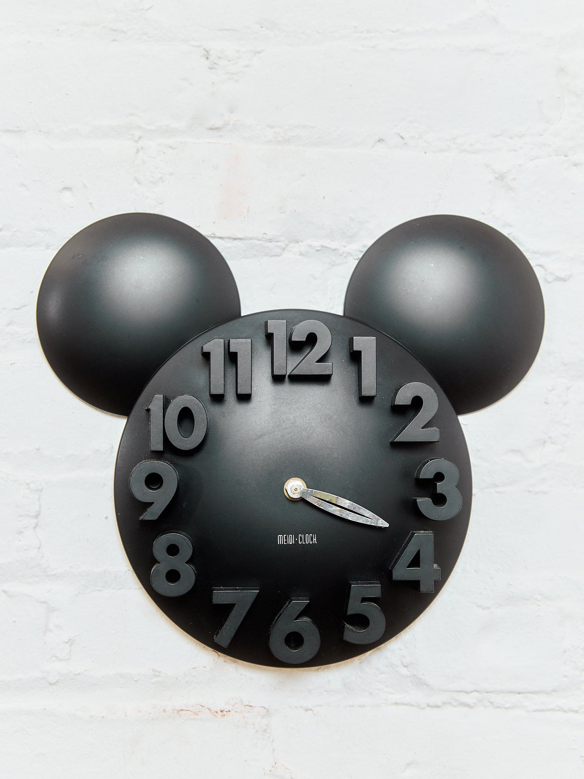 Mickey in All Black Mod Clock