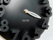Mickey in All Black Mod Clock