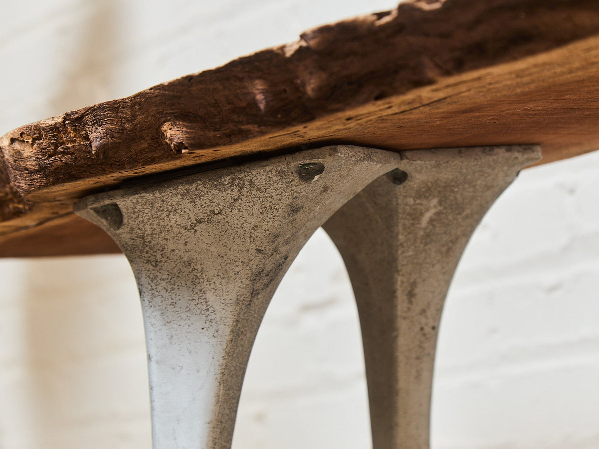French Vintage Live Edge Modernist Entry table