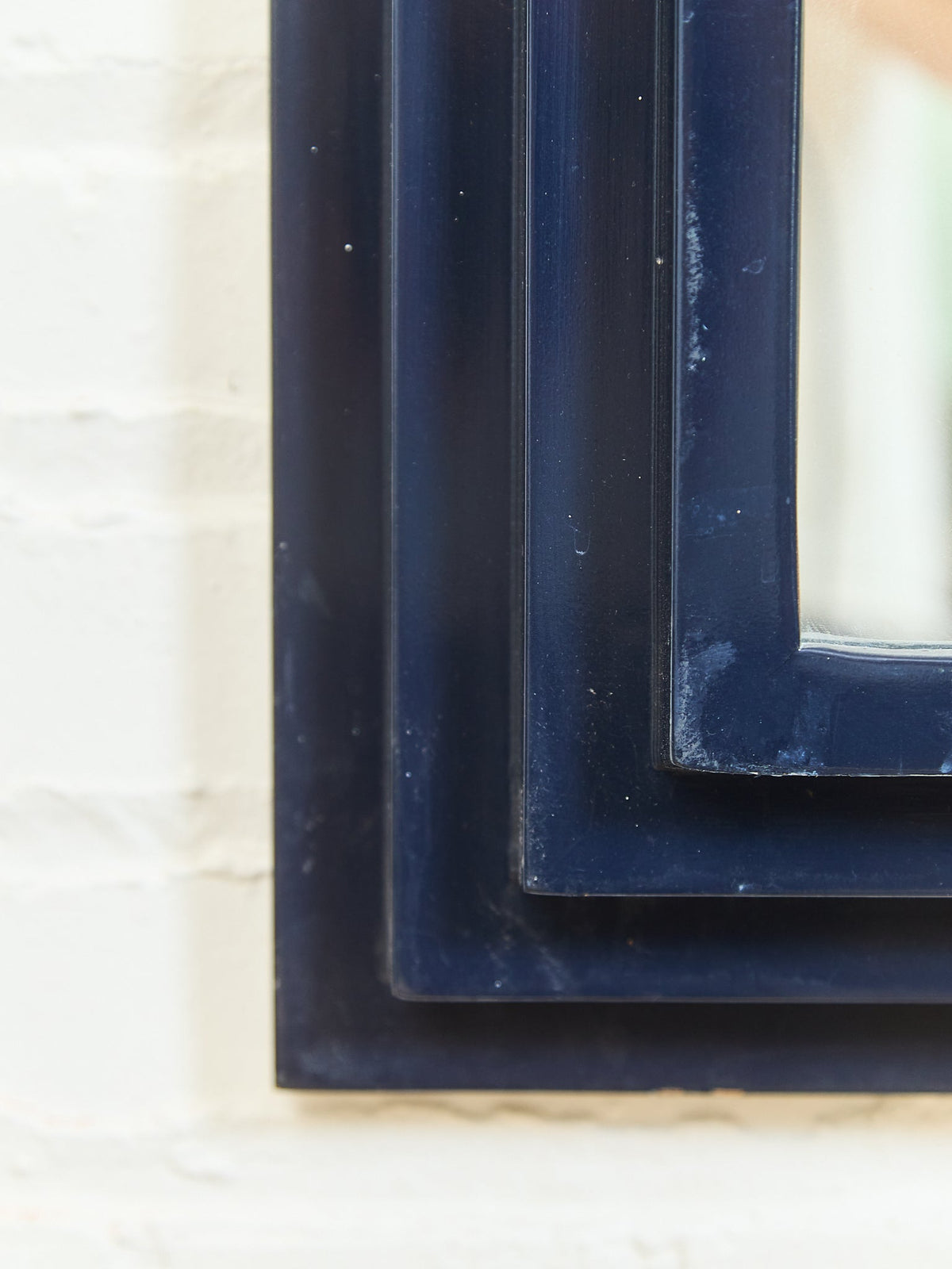 Blue Post Modern Mirror