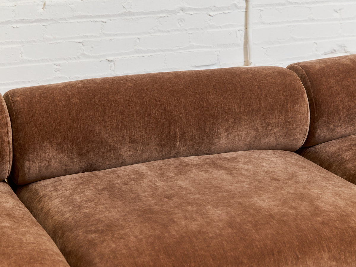 Emma Sofa with Ottoman in Amici Tobacco