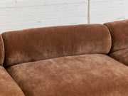 Emma Sofa with Ottoman in Amici Tobacco