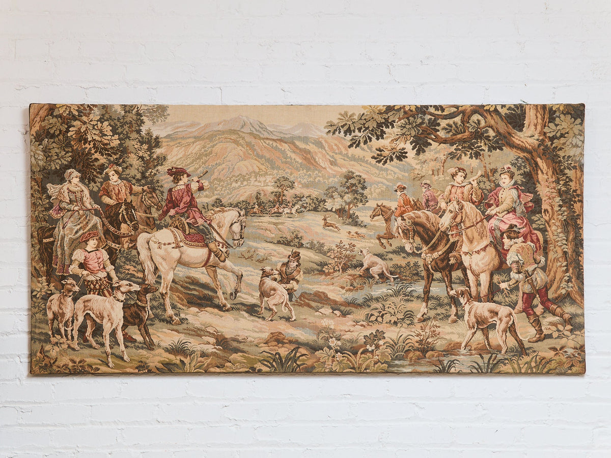 Vintage French Tapestry Large Framed