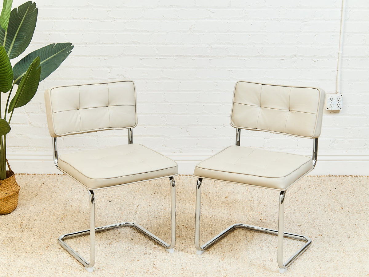 Leather Chrome Dining Chair