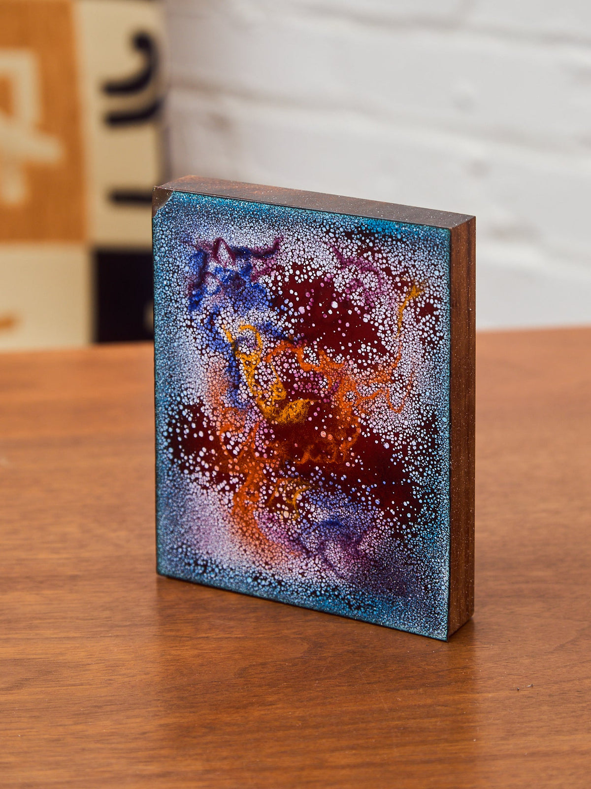 Vintage Enamel Art Piece