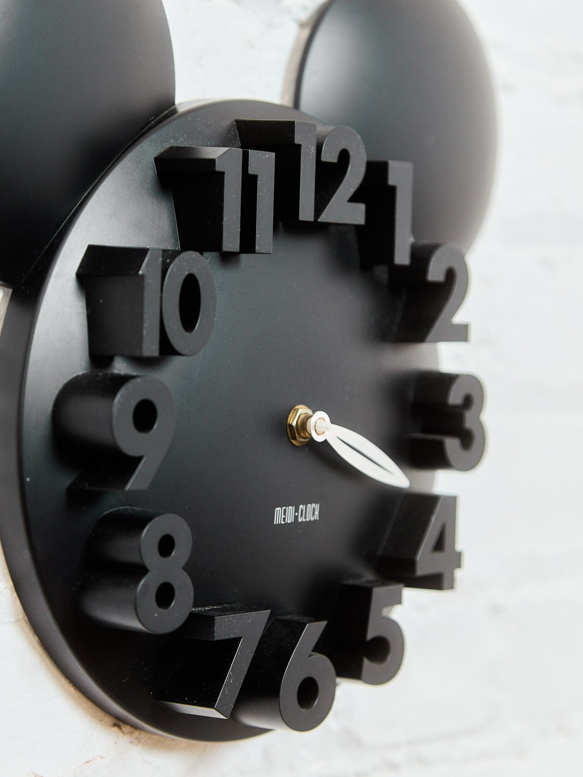 Mickey in All Black Mod Clock