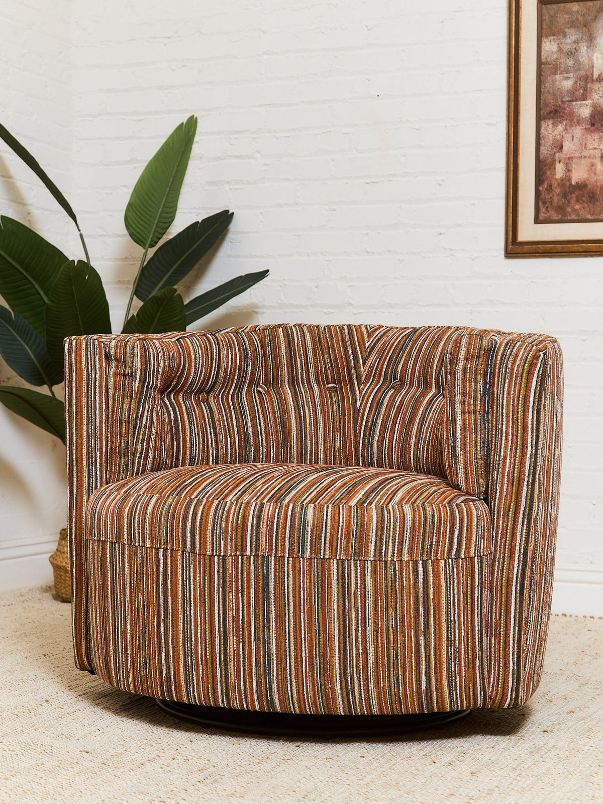 Babita Swivel in Striped Sunset