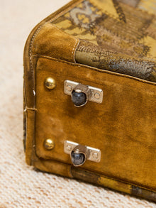 Large French Vintage Patchwork Luggage