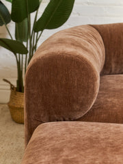 Emma Sofa with Ottoman in Amici Tobacco