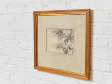Vintage Mid-Century Asian Art Framed
