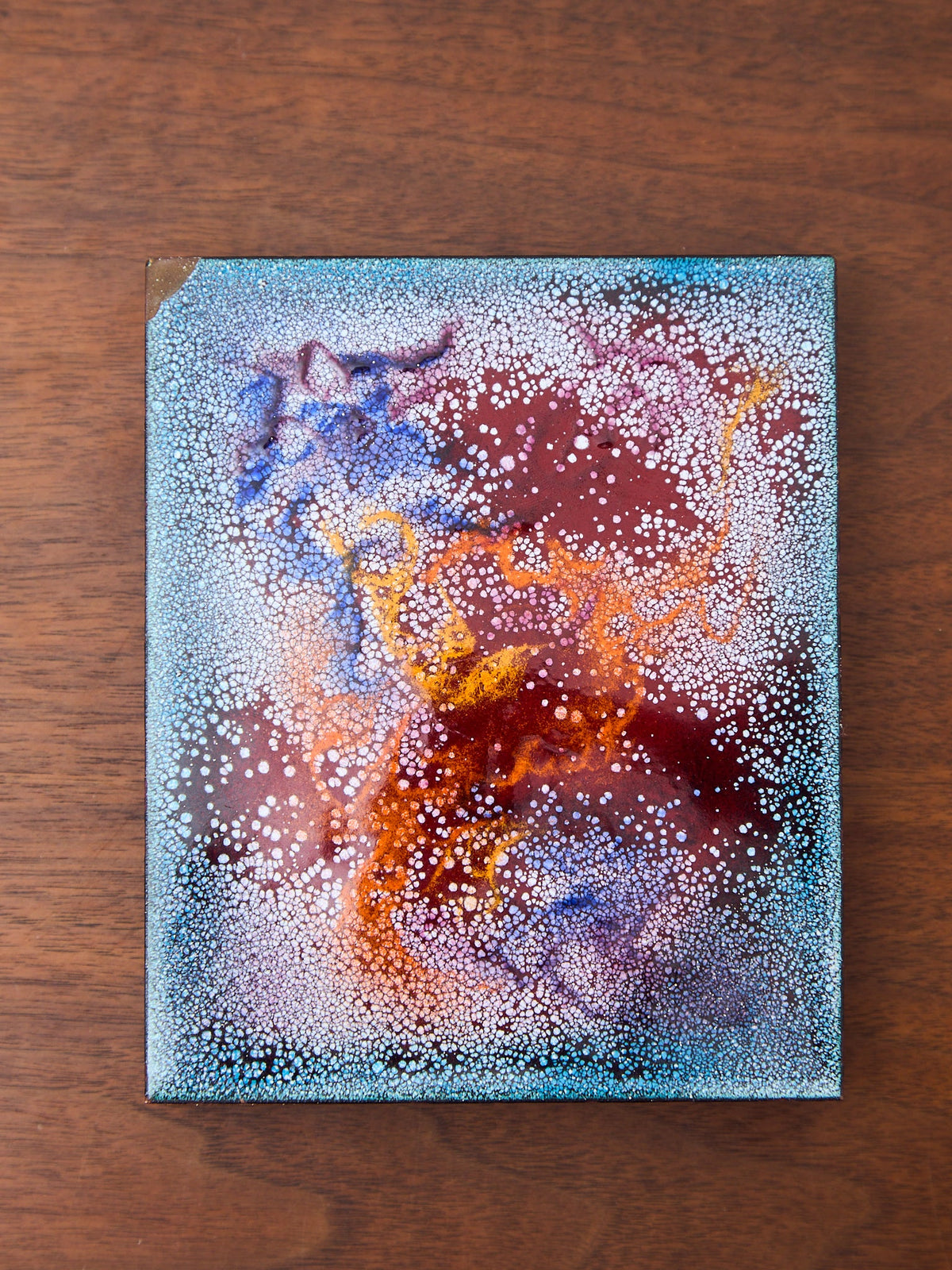 Vintage Enamel Art Piece