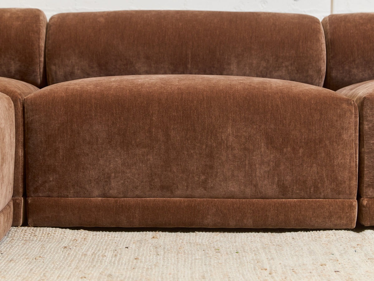 Emma Sofa with Ottoman in Amici Tobacco